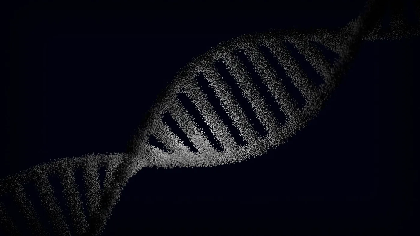Abstract double helix representing PDRN salmon DNA